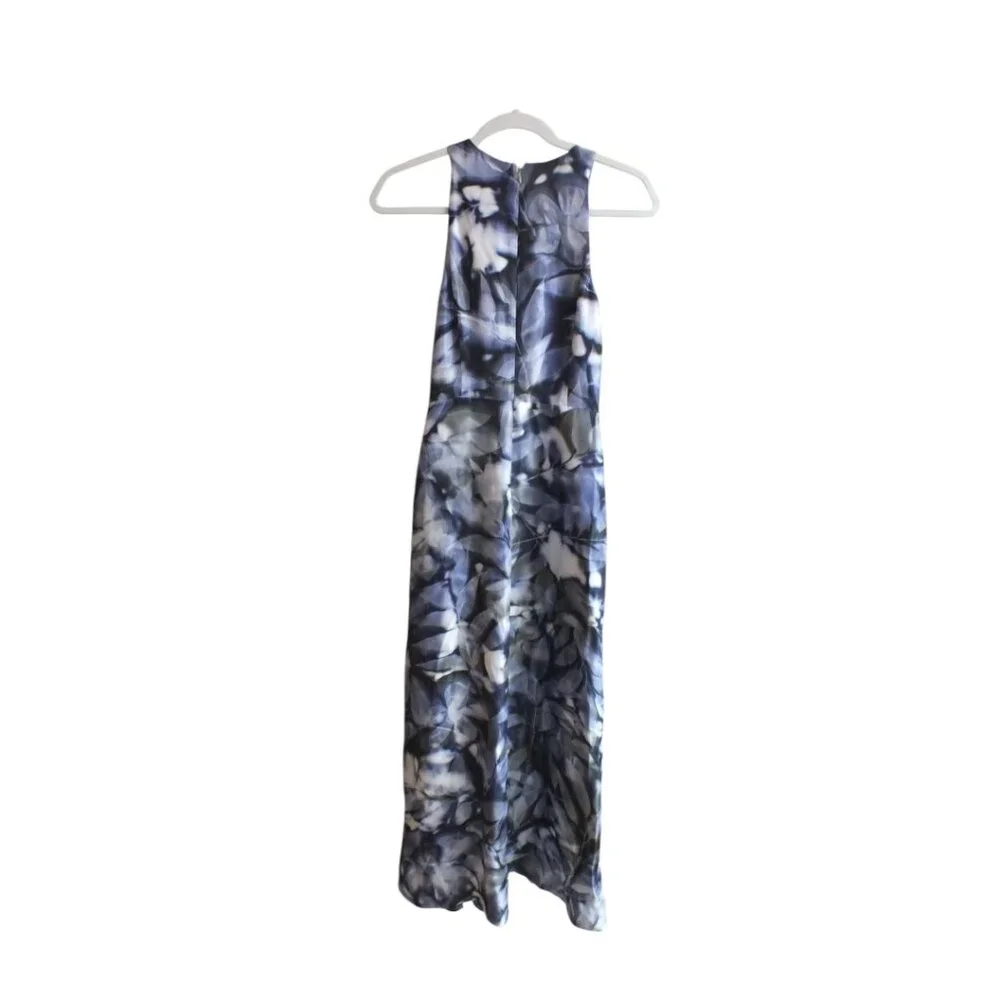 BANANA REPUBLIC x PIECE & CO - SILK SLEEVELESS LONG BLUE DRESS 4